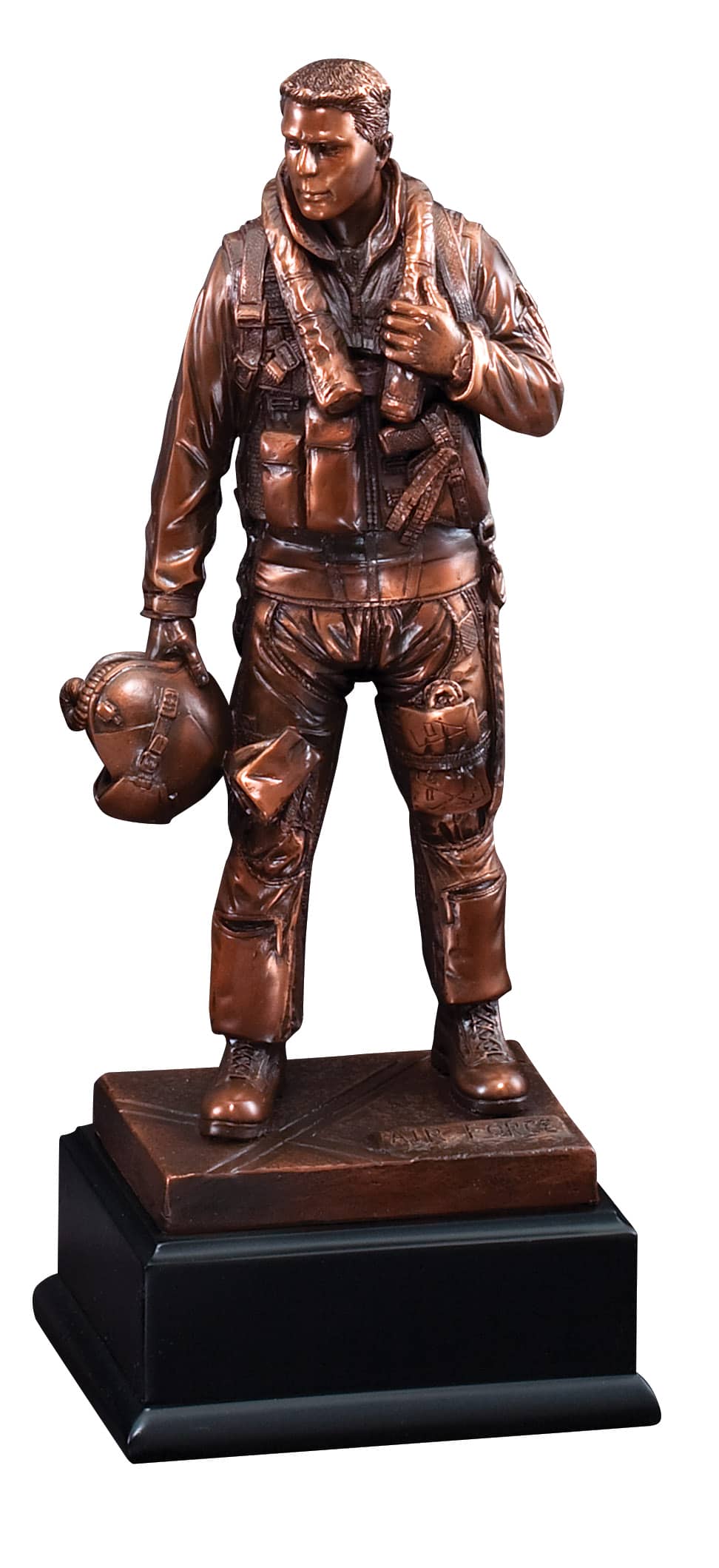 11 1/2" Bronze Airforce Figure