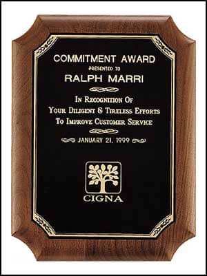 American Walnut Plaque P1641 Series