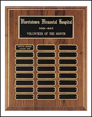 American Walnut Perpetual Plaque P3300 Series