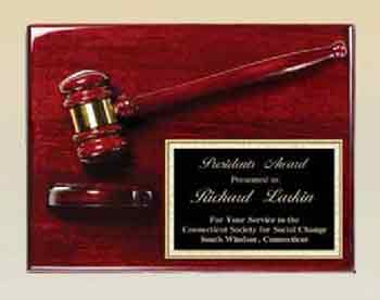 AGP40 Rosewood Gavel Plaque