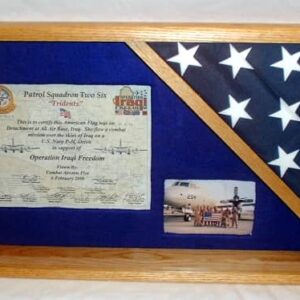 The Import placeholder for 1321 includes a folded American flag, certificate, and aircraft crew photo in a wooden case.
