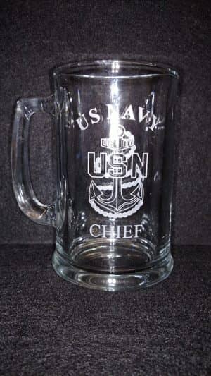 US Navy Chief 15oz Beer Steins (Set of 2)
